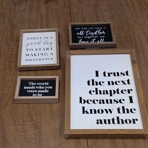 Inspirational Quote Wall Art Set